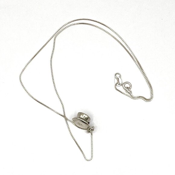 Sterling Silver Teacup Charm Pendant Necklace Italy Box Chain - Picture 2 of 11